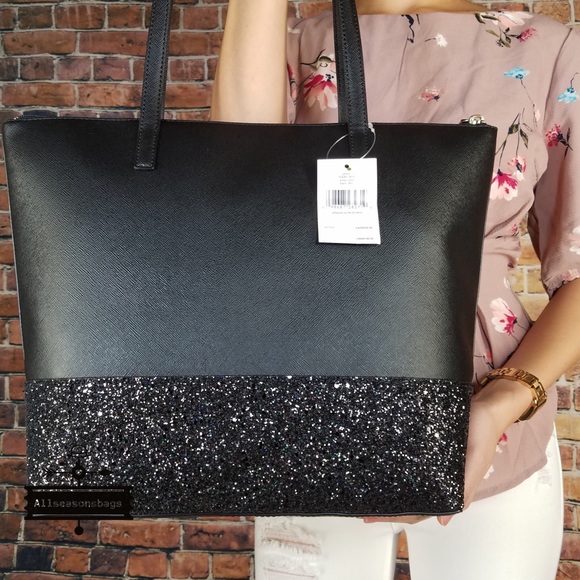 Kate spade LARGE Penny Greta Court Black Tote Bag - Picture 2 of 7